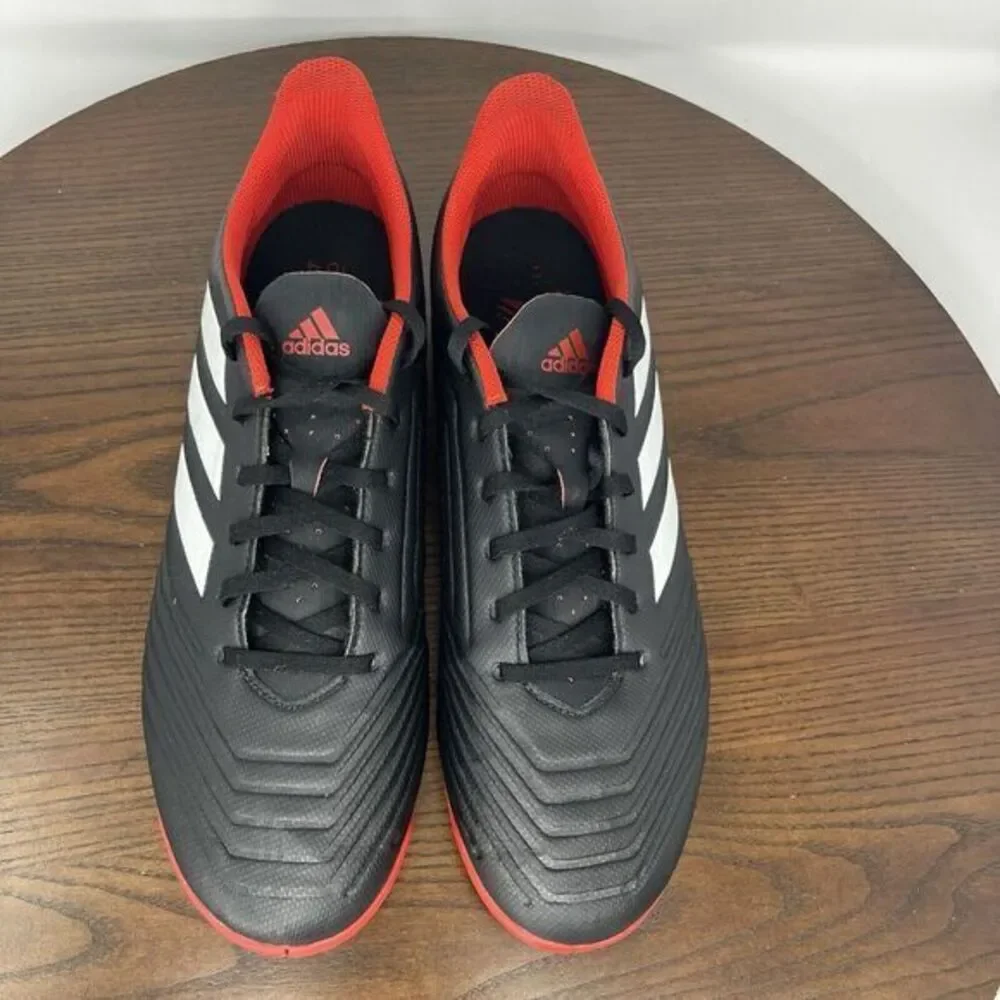 Adidas Predator Shoes Men's 12 Black Red Soccer Football Athletic Sneaker DB2136